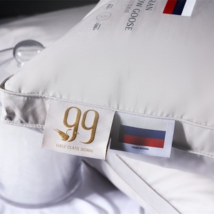 13西伯利亚大绒朵鹅绒贝加尔护雪纤维枕单鹅绒枕芯颈椎柔软