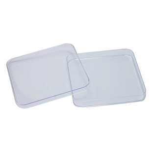 塑料一次性 方形培养皿 10*10cm13*13cm25*25cm方形培养皿刻度线无菌培养皿实验室细胞细菌培养皿盒带盖