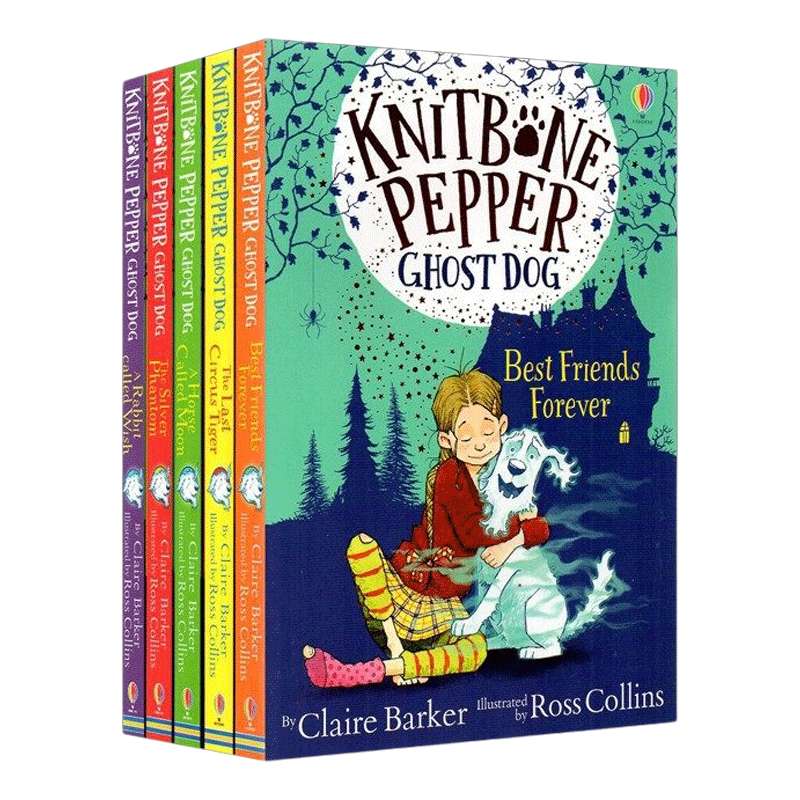 英文原版 Knitbone Pepper Ghost Dog 幽灵狗1-5册 儿童冒险桥梁章节书 小学生课外阅读儿童读物 英文版 进口英语原版书籍
