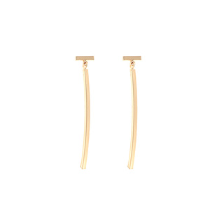 李智雅金喜爱韩剧顶楼金素妍同款耳环T字简约气质百搭银针耳棍新