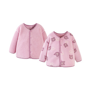 迷你巴拉巴拉男童女童摇粒绒外套宝宝羊羔绒夹克秋季新款儿童上衣