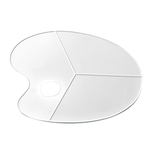 美术生专用调色盘塑料椭圆梅花调色盘水粉水彩丙烯油画国画颜料盘儿童画画调色碟化妆师彩妆粉底三线调色板