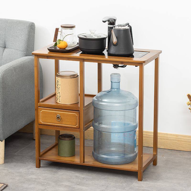 1中式移动小茶桌网红茶台一体茶几水柜小客厅竹制全自动水壶烧茶