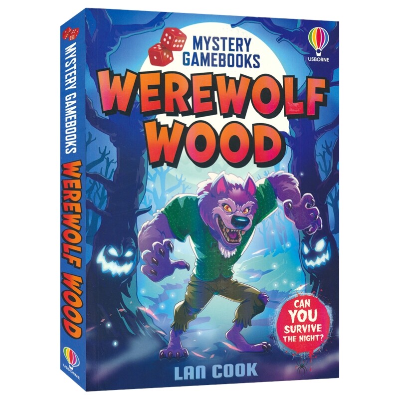 Usborne Mystery Gamebooks Werewolf Wood 彩色互动冒险书 密林夜惊魂 解密游戏书 狼人森林 益智活动 英文原版进口儿童图书