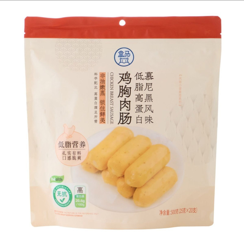 盒马低脂高蛋白鸡胸肉肠500g