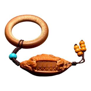 核舟记雕刻橄榄核单籽精雕小船文玩手把件男士随身把玩吊坠挂件男