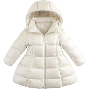 【奥莱特卖】马克珍妮女童羽绒服长款加厚冬装保暖鸭绒外套92213
