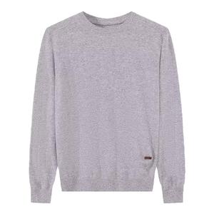 King Deer/鹿王羊绒衫男士圆领变化组织套头纯色打底秋冬新品