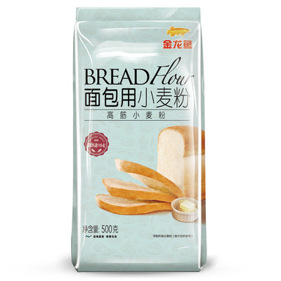 金龙鱼面包粉500g/袋 烘培专业配方细腻口感松软有弹性高筋小麦粉