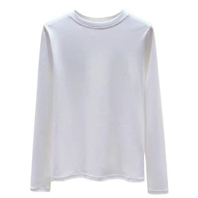 秋季白色打底衫修身内搭长袖t恤