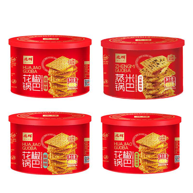 兆辉罐装大米锅巴多种口味