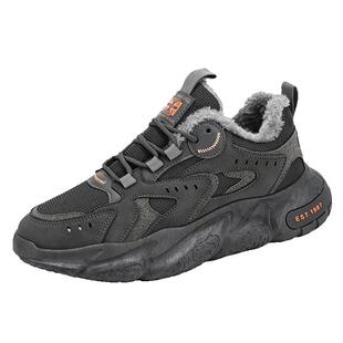 劳保男鞋冬季加绒保暖棉鞋工地干活防滑耐磨上班工作厚底运动潮鞋