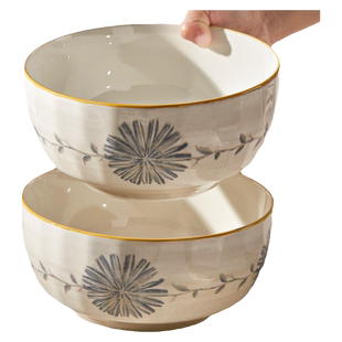 日式陶瓷汤碗家用2025新款汤面碗泡面碗8寸特大号大碗大容量汤盆