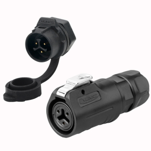 凌科LP-12防水航空插头户外灯太阳能电源信号反装2-8芯工业连接器