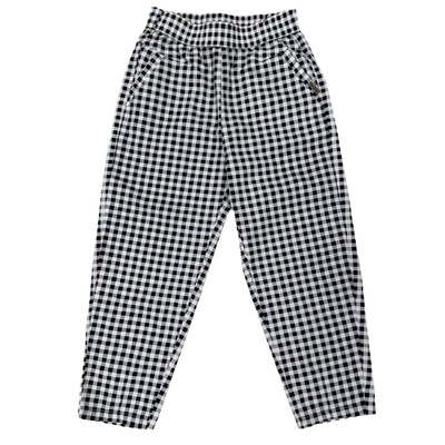 高腰韩版棋盘格九分裤显瘦百搭