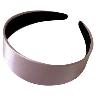 时尚复古甜酷辣妹风彩色缎面无海绵发箍平板简约玫粉色紫色头箍