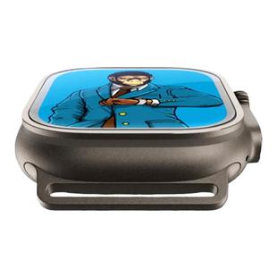 蓝猩适用新款苹果WatchUltra3/2/1手表膜康高清玻璃宁AppleWatch手表钢化膜Ultra钛合金边框保护壳iwatch全贴