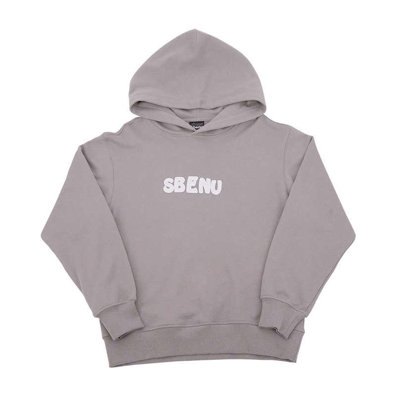 sbenu韩国字母印花连帽卫衣