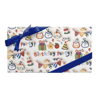 ISUKA一树家|生日嘭嘭可爱卡通礼物包装纸大尺寸情人节送儿童男生伴手礼盒包装礼品纸高级感花束包书皮彩纸