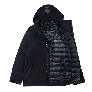 哥伦比亚户外男装三合一冲锋衣金点热能鹅绒羽绒服内胆外套WE9643