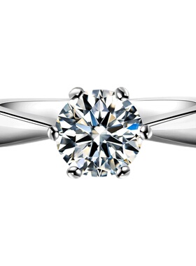 925纯银戒指六爪经典仿真克拉