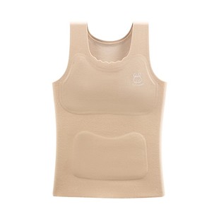 儿童内衣发育期小学生女童背心内穿冬德绒保暖加绒加厚羊绒蚕丝