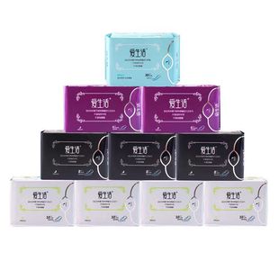 绿叶爱生活卫生巾负离子日用夜用加长护垫组合超薄纯棉迷你姨妈巾