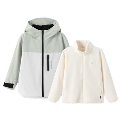 巴拉冲锋衣中大童三合一工装外套