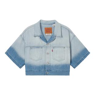 商场同款Levi's李维斯冰酷系列女士休闲凉感短袖牛仔外套002YZ