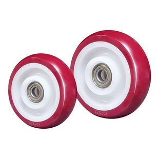 3寸4寸5寸聚氨酯单轮中型耐磨万向轮轮子双轴承推车轱辘脚轮配件