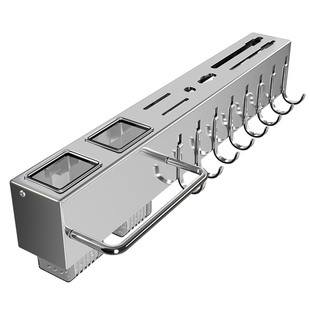 不锈钢厨房刀架置物架家用壁挂免打孔多功能筷子筒刀具一体收纳架