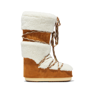 【明星同款】Moon Boot经典款男女同款拼色ICON羊皮毛高筒雪地靴