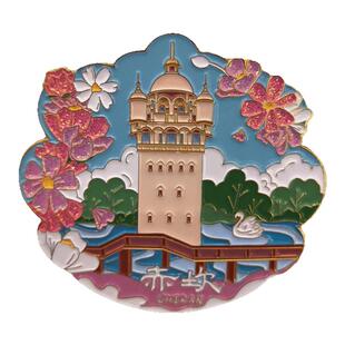 赤坎古镇碉楼骑楼开平江门华侨古街文创荣安楼冰箱贴旅游纪念品