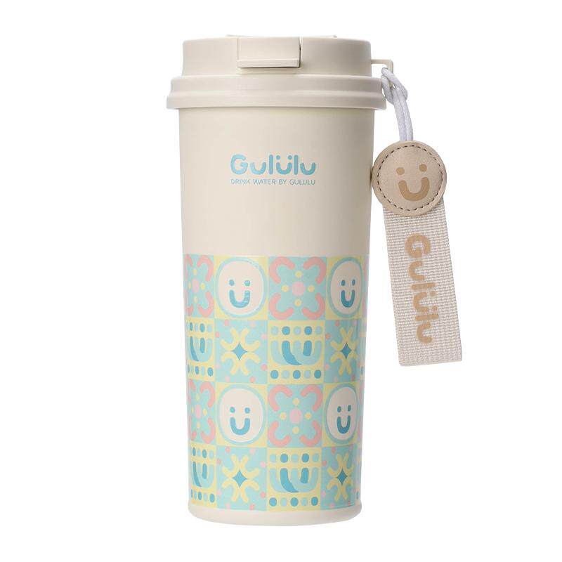 Gululu咕噜噜女生咖啡杯保温杯大容量水杯便携户外316L抗菌杯