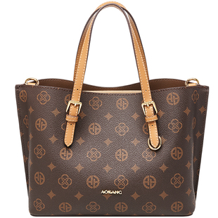 奥康 女包2026新款包包妈妈手提包大容量女式老花单肩包通勤大包G