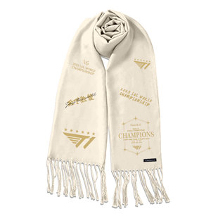 T1战队S15总决赛夺冠军FAKER同款六冠王纪念围巾男女助威围脖披肩