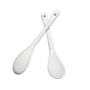 陶瓷小勺子家用长柄咖啡勺调料勺调羹搅拌勺简约小勺食品接触盐勺