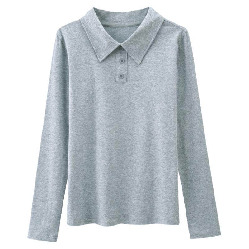 高尔夫女士服装长袖T恤衫弹力显瘦大码打底上衣球服翻领polo球衣