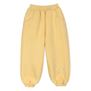 小O宝Okids童装宝宝运动卫裤女加绒加厚2025冬季新款女童百搭裤子