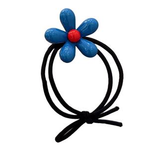 小蓝花系列~韩版气质盘发头绳女2026新款高端气质发饰后脑勺发绳