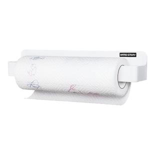 厨房用纸纸巾架免打孔橱柜架子日式挂卷纸置物架吸油保鲜膜收纳架