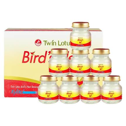 【自营】泰国双莲进口木糖醇即食燕窝孕妇滋补营养品45ml*8瓶补品