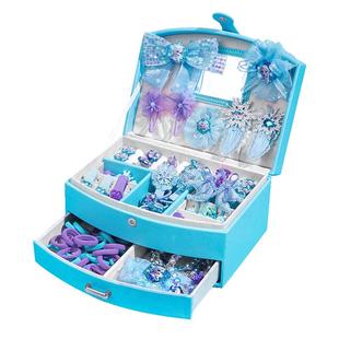 冰雪奇缘系列艾莎公主装扮礼盒套装首饰diy精致女孩新年礼物玩具