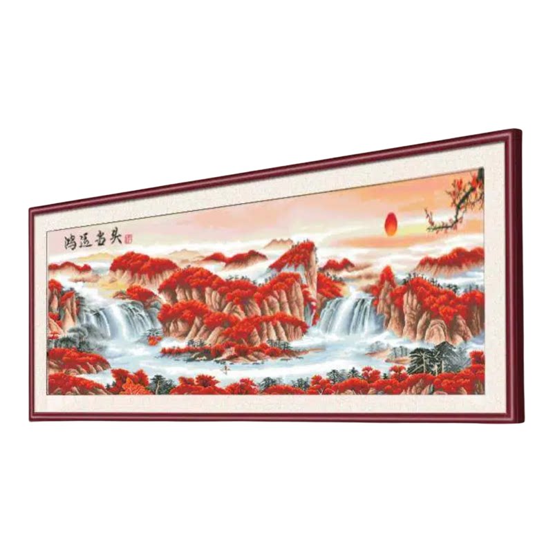 分好线鸿运当头十字绣2026新款线绣满绣适合客厅高端刺绣大气山水