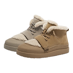 专柜正品森达雪地靴女鞋2024年冬保暖绒毛户外休闲短靴ZTE18DD4