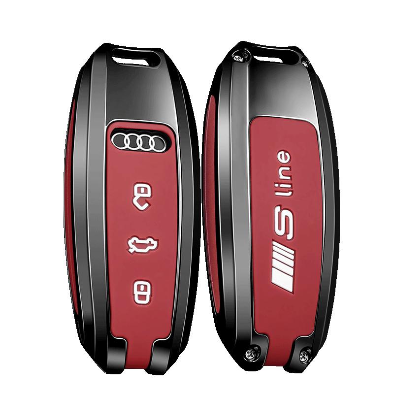 适用于奥迪A6L钥匙套24/25款新A3 Q6 Q7 A8 A7L金属车包遥控壳扣
