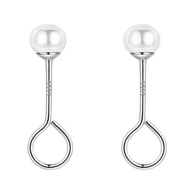 S999纯银淡水珍珠耳钉高级感耳环