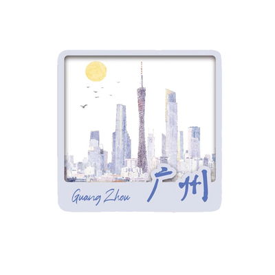 木质城市冰箱贴旅游纪念品