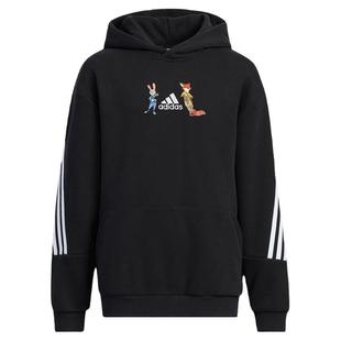 阿迪达斯男童2023兔年新年款大童迪士尼连帽套头卫衣 IB7746 7747