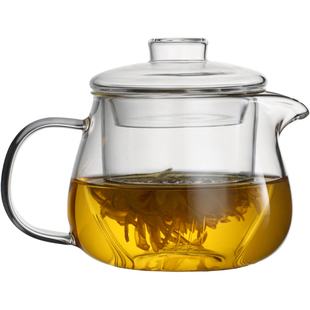 玻璃煮茶壶可明火耐高温过滤茶水分离家用茶具透明小花茶壶泡茶器
